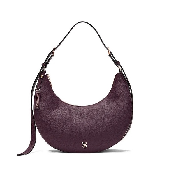 Victoria's Secret Crescent Curve Shoulder Bag Maroon NEW - Picture 3 of 3